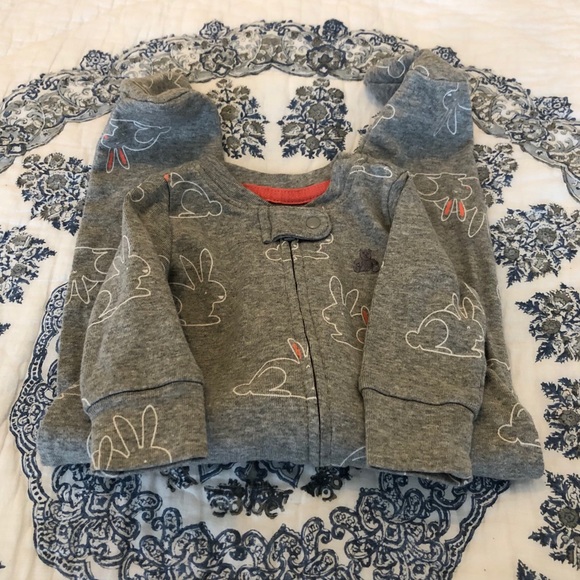 NWOT! Baby Gap Easter Bunny Footed Sleeper Carrot 0-3M - Picture 4 of 5